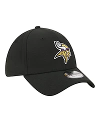New Era Men's Black Minnesota Vikings Core Team 39THIRTY Flex Hat
