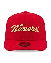 New Era Men's Scarlet San Francisco 49ers 80th Anniversary Script 9SEVENTY Adjustable Hat