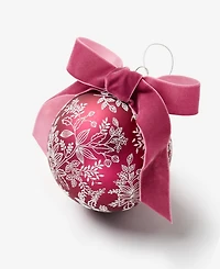 Holiday Lane Holiday Toile Red Floral Ball Ornament, Macy's Exclusive
