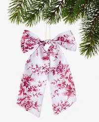 Holiday Lane Holiday Toile Bow Ornament with Clip, Macy's Exclusive