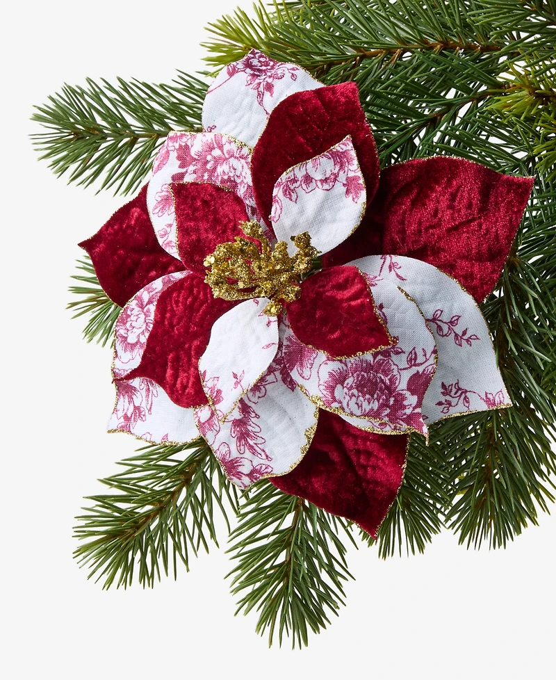 Holiday Lane Holiday Toile Flower Clip, Macy's Exclusive