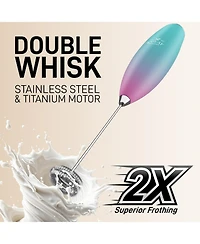 Handheld High Powered Double Whisk Milk Frother