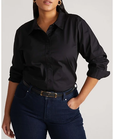 Universal Standard Women's Plus The Artist Poplin Shirt