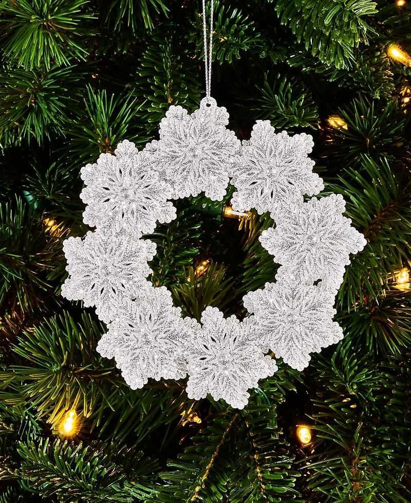 Holiday Lane Iced Delight Mini Wreath Ornament, Macy's Exclusive