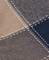 Saro Lifestyle Stitched Plaid Design Napkins, Set of 4