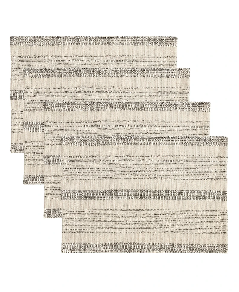 Saro Lifestyle Woven Striped Placemats, Set of 4