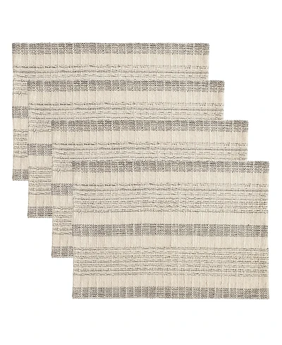 Saro Lifestyle Woven Striped Placemats, Set of 4