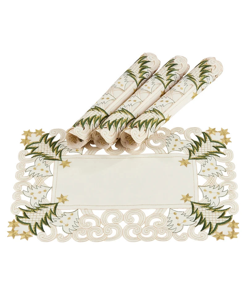 Saro Lifestyle Christmas Tree Placemats, Set of 4