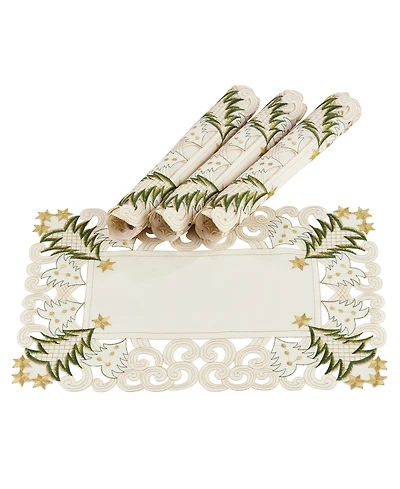 Saro Lifestyle Christmas Tree Placemats, Set of 4