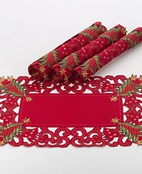 Saro Lifestyle Christmas Tree Placemats, Set of 4