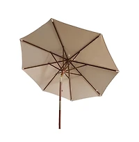 Augusta Home Cannes 9Ft Wood Crank Umbrella