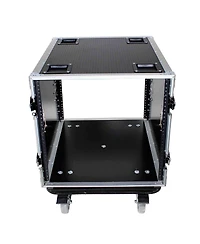 ProX T-10RSS24 10U Ata Deluxe Flight Road Case with 4" Casters for Amplifier Rack Mount Module, 24" Rail Depth
