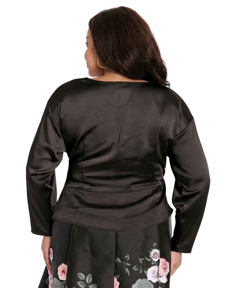 Muse Plus V-Neck Long-Sleeve Top