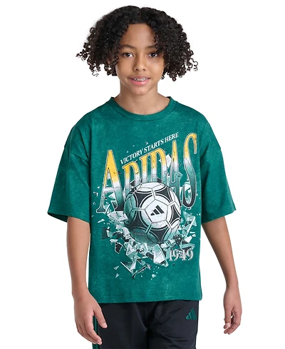 adidas Boys' 8-20 Printed Soccer Wash Short-Sleeve T-Shirt