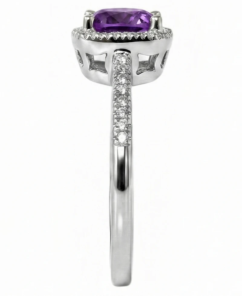 Macy's Garnet (1-1/2 ct. t.w.) & Diamond (1/8 Ring 925 Sterling Silver (Also Available Multi-Gemstone)