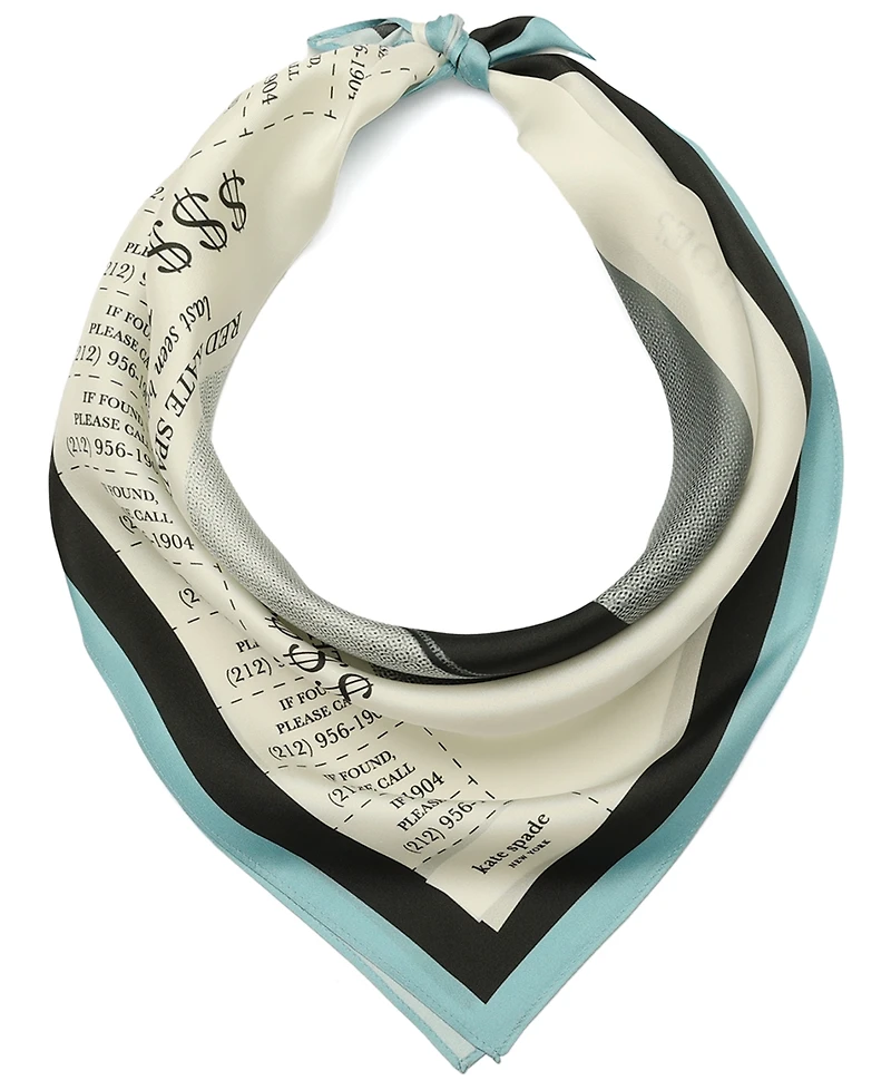kate spade new york Women's Missin Shoe Silk Bandana Square Scarf