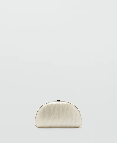 Mango Women's Cultivated Pearl-Effect Clutch Bag