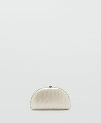 Mango Women's Cultivated Pearl-Effect Clutch Bag