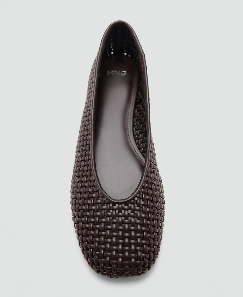 Mango Women's Braided Ballet Flats