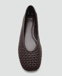 Mango Women's Braided Ballet Flats