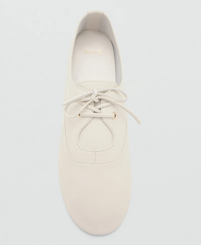 Mango Women's lace-Up Leather Shoes