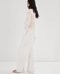 Mango Women's Floral Embroidery Blouse