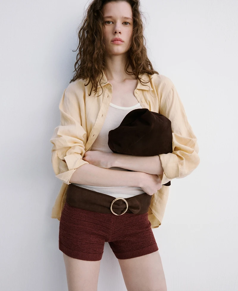 Mango Women's Fitted Knitted Shorts