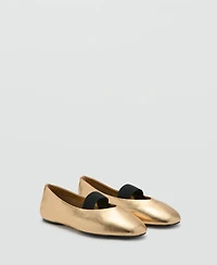 Mango Women's Strap Leather Shoes