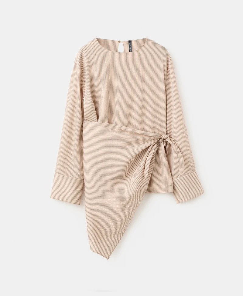 Mango Women's Knot Stripped Blouse