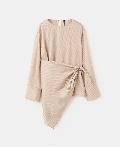 Mango Women's Knot Stripped Blouse