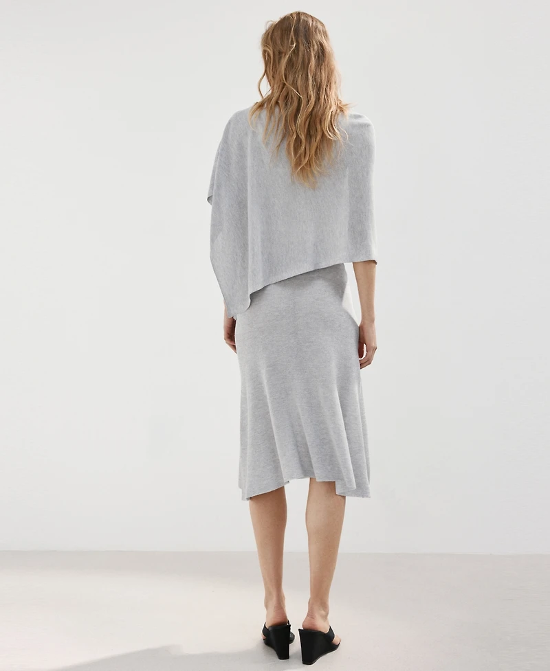 Mango Women's Asymmetrical Knitted Cape