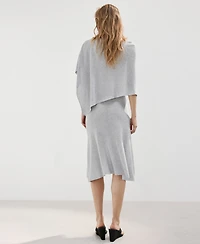 Mango Women's Asymmetrical Knitted Cape