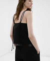 Mango Women's Double Straps Lyocell Top