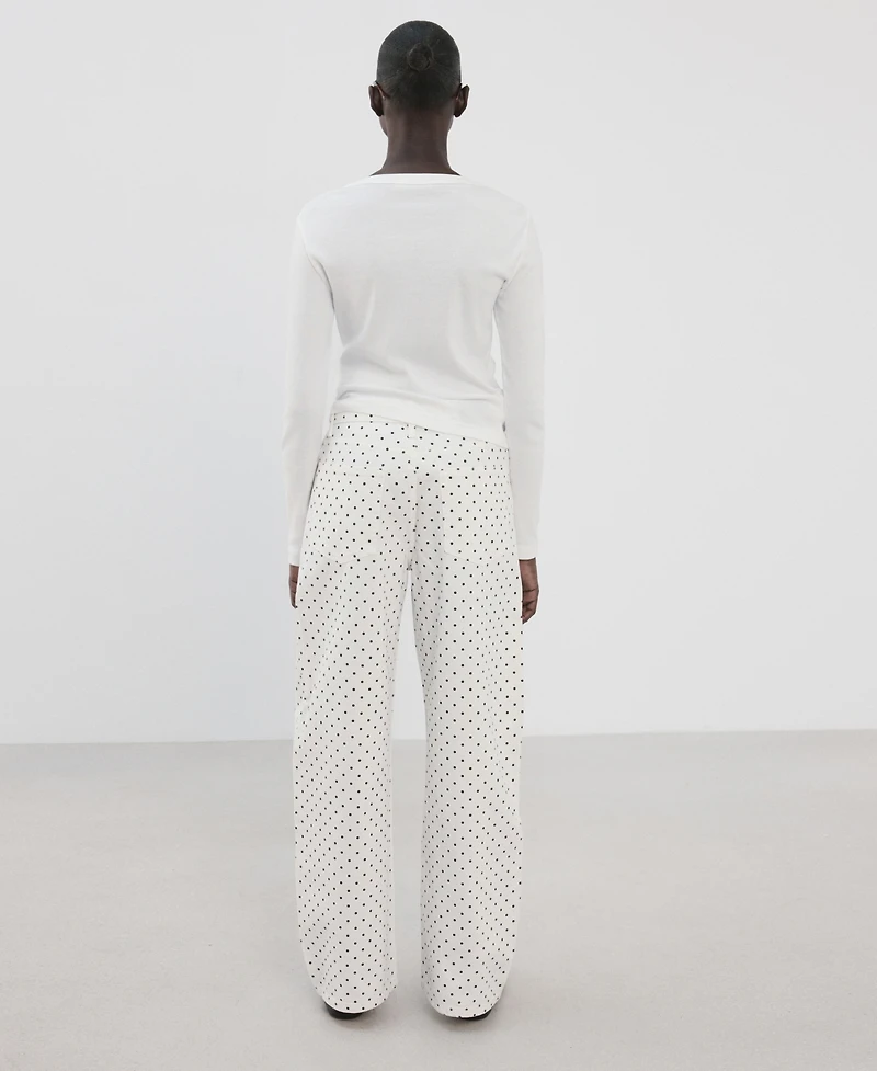 Mango Women's Polka Dot Balloon Jeans