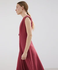 Mango Women's V-Neck Midi Dress