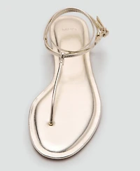 Mango Women's Metallic Straps Sandals