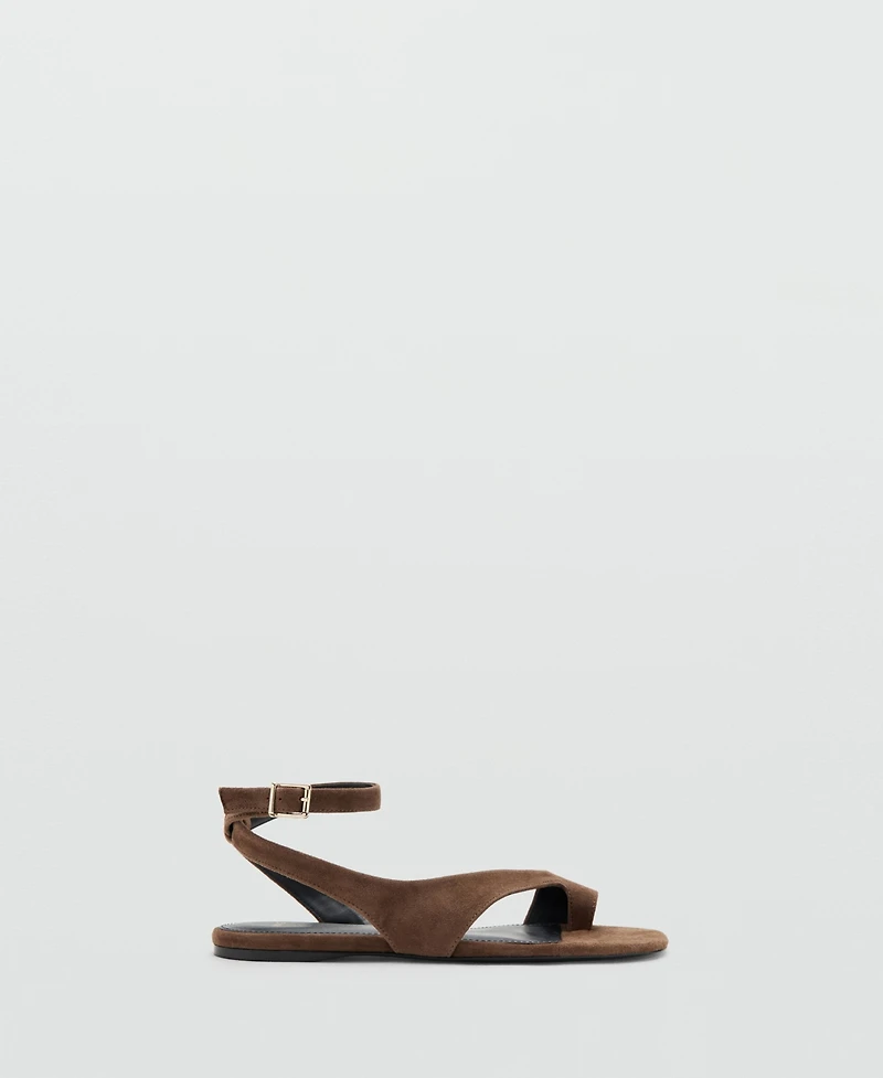 Mango Women's Leather Straps Sandals