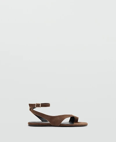Mango Women's Leather Straps Sandals