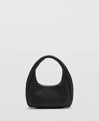 Mango Women's Braided Shoulder Bag