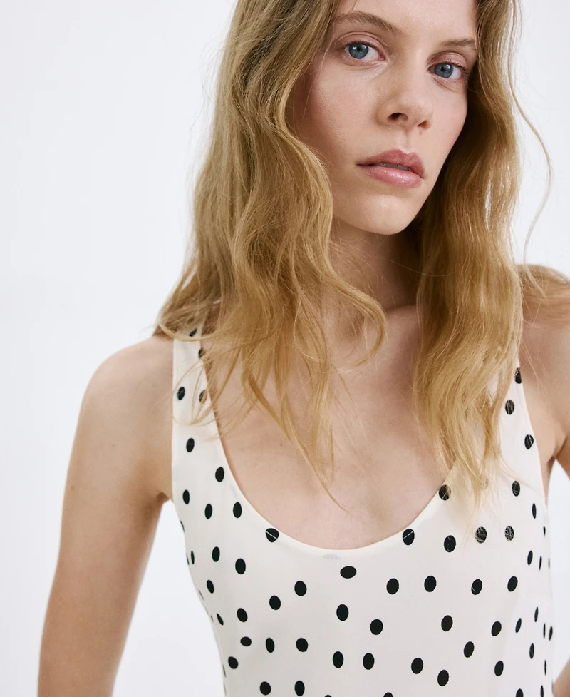 Mango Women's Polka Dot Midi Dress