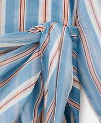 Mango Women's Scarf Detail Striped Shirt