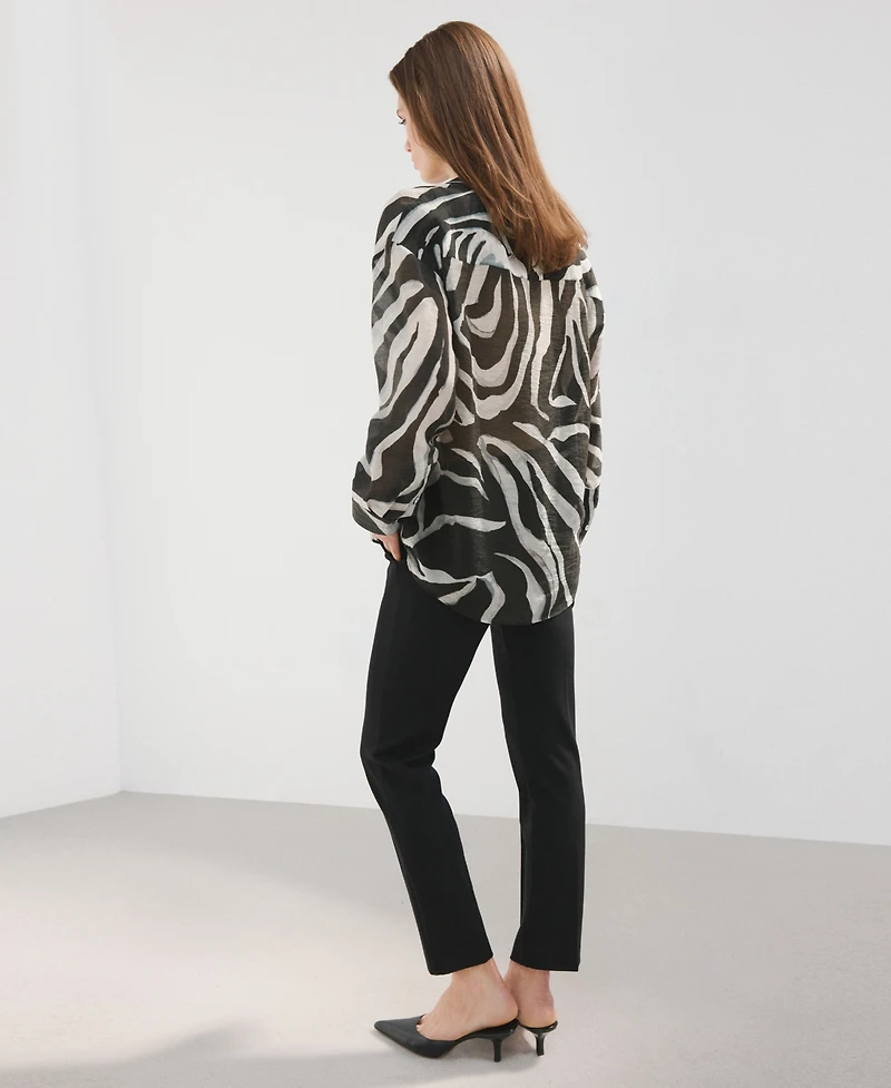 Mango Women's Lyocell Printed Shirt