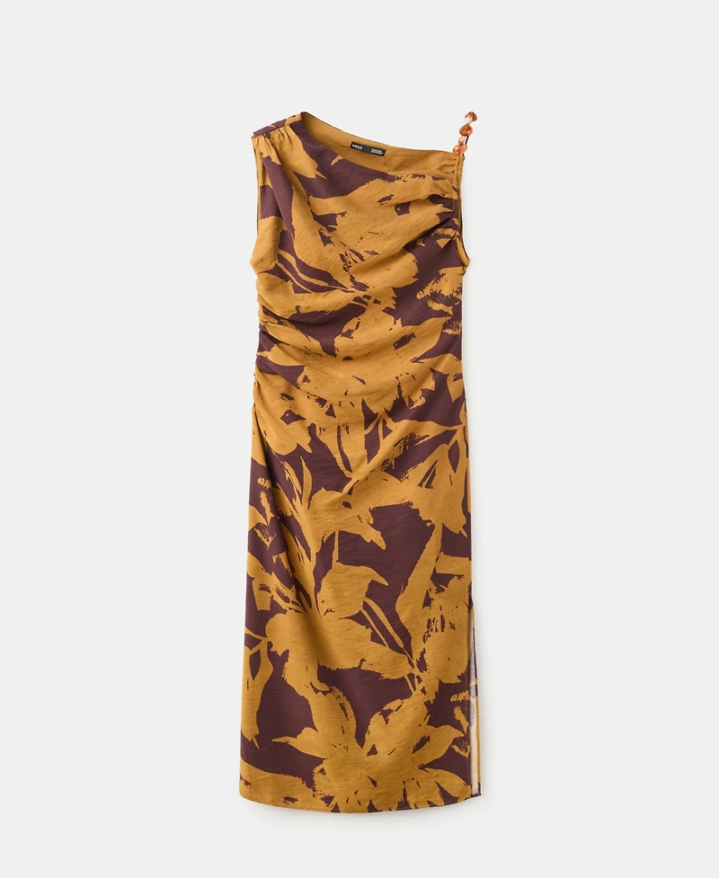 Mango Women's Printed Asymmetrical Dress