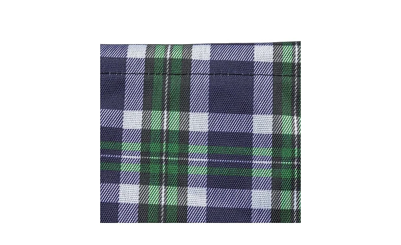 Household Essentials Plaid Krush Container All-Purpose Utility Tote with Green Pockets