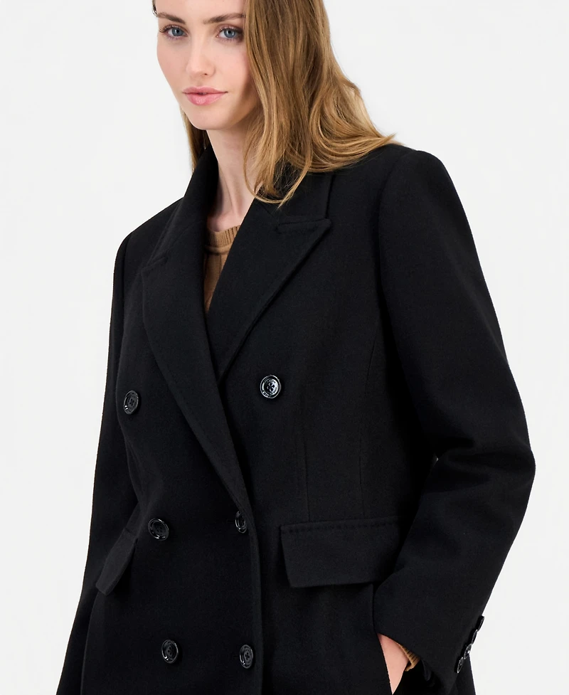 Anne Klein Petite Double-Breasted Peacoat