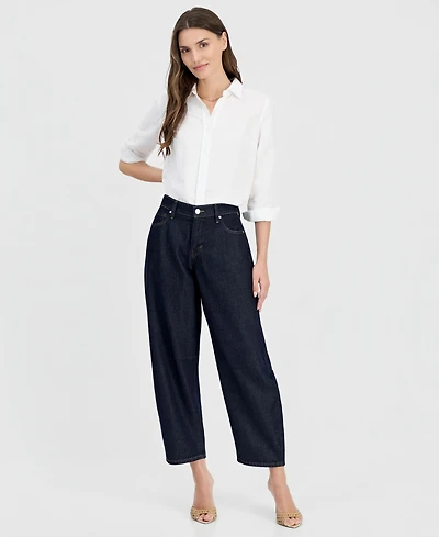 I.n.c. International Concepts Women's Mid-Rise Barrel-Leg Ankle Jeans, Macy's Exclusive