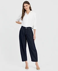 I.n.c. International Concepts Women's Mid-Rise Barrel-Leg Ankle Jeans, Macy's Exclusive