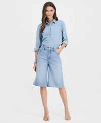 I.n.c. International Concepts Women's Studded Denim Shirt Macy's Exclusive