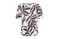 Olsen Women's Dotted Leaf Print T-Shirt