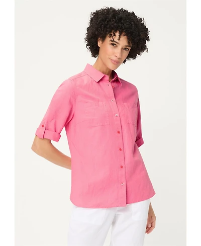 Olsen Women's Linen-Cotton Shirt